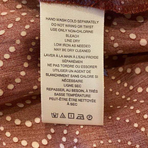 Anthropologie Ruffle Sleeve Printed Wrap Maxi Dress Brown Motif size XS - Picture 11 of 12